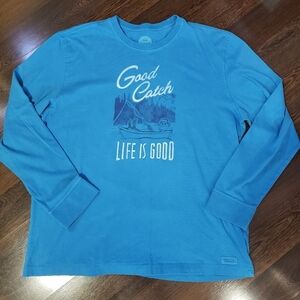 Life Is Good "Good Catch" Long Sleeve Tee | Size XL